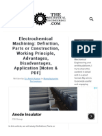 Electrochemical Machining Definition, Parts or C…