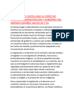 DEL DERECHO CASTELLANO AL DERECHO INDIANO