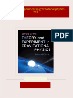 Complete Download Theory and experiment in gravitational physics Will PDF All Chapters