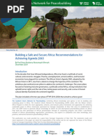 Building a Safe and Secure Africa: Recommendations for Achieving Agenda 2063