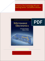 Microwave Electronics The Cambridge RF and Microwave Engineering Series  1st Edition Ghione download pdf