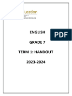 7.1 Grade 7 English Handout Term 1 2023-2024(1)