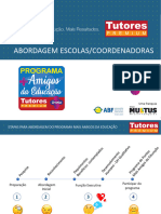 Abordagem filiação programa mais amigos da educação tutores 