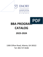 Emory University BBA Catalog 23-24