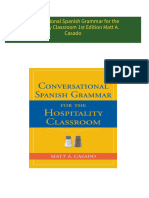 PDF Conversational Spanish Grammar for the Hospitality Classroom 1st Edition Matt A. Casado download