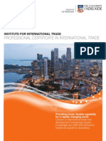 Professional Certificate in International Trade Program Brochure 2012