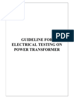 Guideline for Electrical Testing on Power Transformer