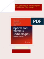 Get Optical and Wireless Technologies Proceedings of OWT 2017 1st Edition Vijay Janyani PDF ebook with Full Chapters Now