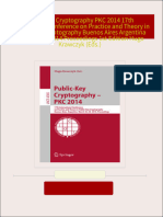 Instant Access to Public Key Cryptography PKC 2014 17th International Conference on Practice and Theory in Public Key Cryptography Buenos Aires Argentina March 26 28 2014 Proceedings 1st Edition Hugo Krawczyk (Eds.) ebook Full Chapters