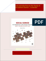 Social Science An Introduction to the Study of Society 18th Edition David C. Colander 2024 Scribd Download