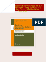 Instant Access to Business Information Systems Workshops: BIS 2016 International Workshops, Leipzig, Germany, July 6-8, 2016, Revised Papers 1st Edition Witold Abramowicz ebook Full Chapters