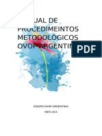 MANUAL DE PRODEDIMEINTOS METODOLOGICOS OVOP ARGENTINA