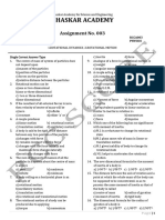 Assignment No. 003- Physics - Rotaional Motion