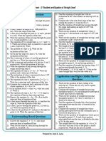 Revision Worksheet - 2 (Gradient and Equation of Straight line)