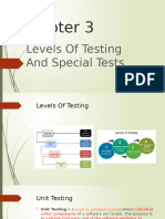 Chapter 3 Levels of Testing and Special Tests