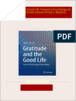 PDF Gratitude and the Good Life Toward a Psychology of Appreciation 2014th Edition Philip C. Watkins download