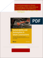 Sustainability and Automation in Smart Constructions: Proceedings of the International Conference on Automation Innovation in Construction (CIAC-2019), Leiria, Portugal Hugo Rodrigues 2024 scribd download