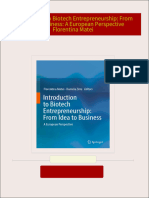 Introduction to Biotech Entrepreneurship: From Idea to Business: A European Perspective Florentina Matei 2024 Scribd Download