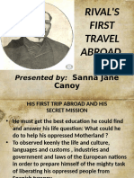 Rizal First Travel Abroad