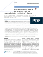 Dissecting the role of non-coding RNAs in the accumulation of amyloid and tau neuropathologies in Alzheimer’s disease