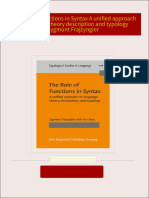 Download ebooks file The Role of Functions in Syntax A unified approach to language theory description and typology Zygmunt Frajzyngier all chapters