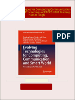 Instant Access to Evolving Technologies for Computing Communication and Smart World Proceedings of ETCCS 2020 Pradeep Kumar Singh ebook Full Chapters