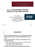 Nuclear Nonproliferation Education Program at Texas A&M University