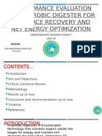 Performance Evaluation of Anaerobic Digester for Biogass to Electricity Generation Mid 7th