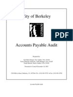 City of Berkeley: Accounts Payable Audit