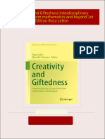 Download full Creativity and Giftedness Interdisciplinary perspectives from mathematics and beyond 1st Edition Roza Leikin ebook all chapters