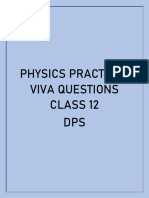 Physics Viva Questions (Experiments+Activites)