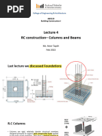 ARC215- L4-RC construction- columns and beams