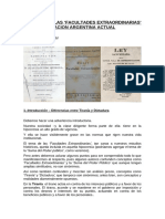 GVMG ('Vigencia de las Facultades Extraordinarias en la legislación argentina actual')