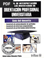 MANUAL DE INTERPRETACIÓN PARA LOS INVENTARIOS DE ORIENTACIÓN PROFESIONAL UNIVERSITARIA