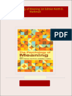 [FREE PDF sample] The Psychology of Meaning 1st Edition Keith D. Markman ebooks