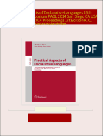 [Ebooks PDF] download Practical Aspects of Declarative Languages 16th International Symposium PADL 2014 San Diego CA USA January 20 21 2014 Proceedings 1st Edition K. C. Sivaramakrishnan full chapters