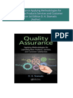 Instant Download Quality Assurance Applying Methodologies for Launching New Products Services and Customer Satisfaction 1st Edition D. H. Stamatis (Author) PDF All Chapters