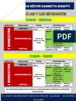 HORARIO de estudiantes marzo