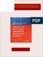 Get Advances in Memristors Memristive Devices and Systems 1st Edition Sundarapandian Vaidyanathan PDF ebook with Full Chapters Now