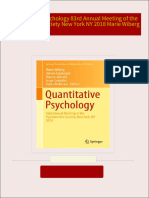 Full Download Quantitative Psychology 83rd Annual Meeting of the Psychometric Society New York NY 2018 Marie Wiberg PDF DOCX