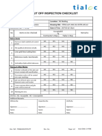 Pile Cut Off Checklist