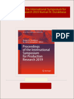 Instant Access to Proceedings of the International Symposium for Production Research 2019 Numan M. Durakbasa ebook Full Chapters