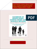 Instant Access to Handbook of Bowen family systems theory and research methods a systems model for family research 1st Edition Mignonette N. Keller ebook Full Chapters