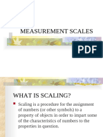 MEASUREMENT SCALES