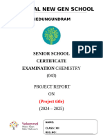 Chemistry Project Front Page