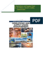 Complete Download of Test Bank for Operations and Supply Chain Management, 1st Edition, David A. Collier, James Evans Full Chapters in PDF DOCX