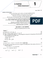 Sample paper 1 ICSE maths