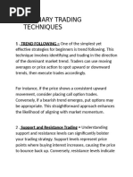 BINARY TRADING TECHNIQUES