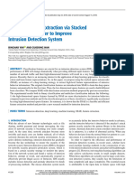 Effective Feature Extraction via StackedSparse Autoencoder to ImproveIntrusion Detection System