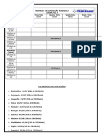 Unidade Recreio - Horário - Recuperação Periódica - Turma Pv2 A